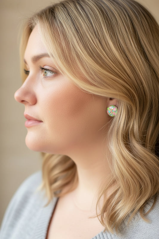 NEON SPARKLE STUDS -small