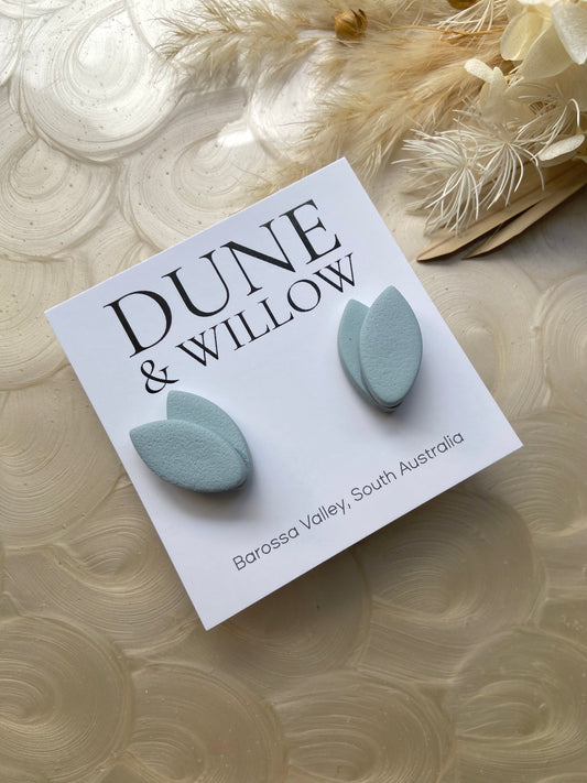 FLEUR STUDS- seafoam