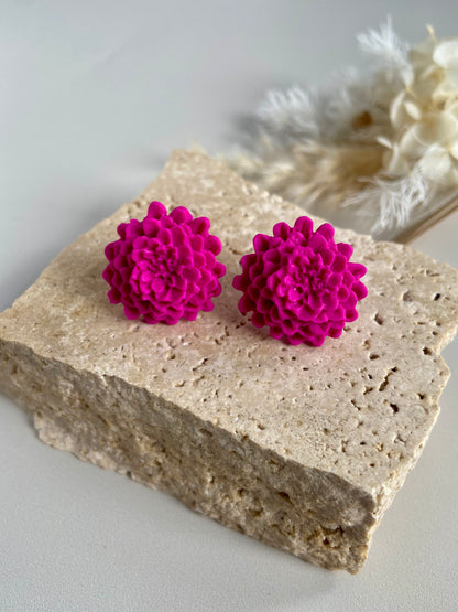 DAHLIA STUDS - fuchsia