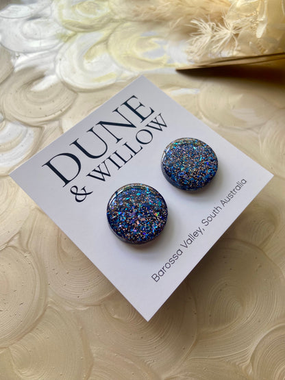BLUE & COPPER STUDS -medium and large