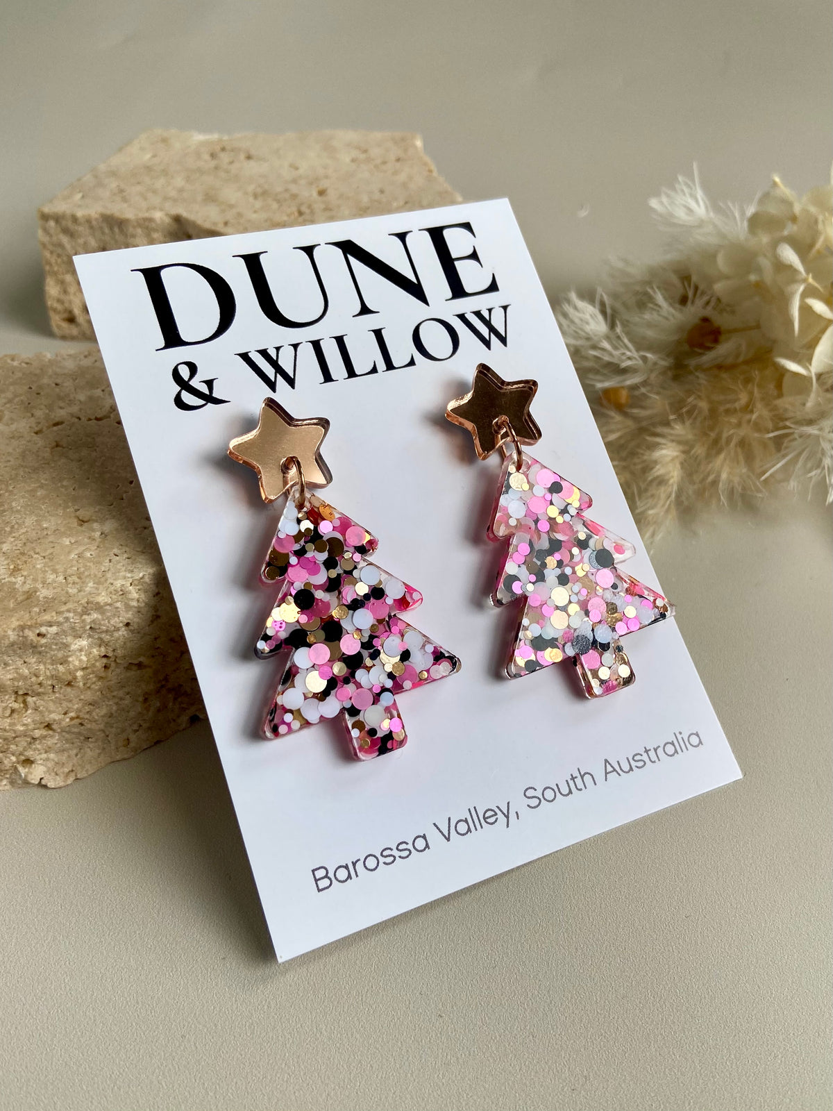TREE DANGLES- rose confetti