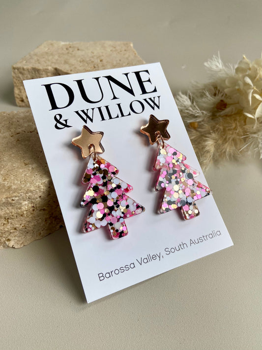 TREE DANGLES- rose confetti