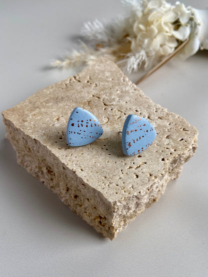 CALLIE TRIANGLE STUD seafoam