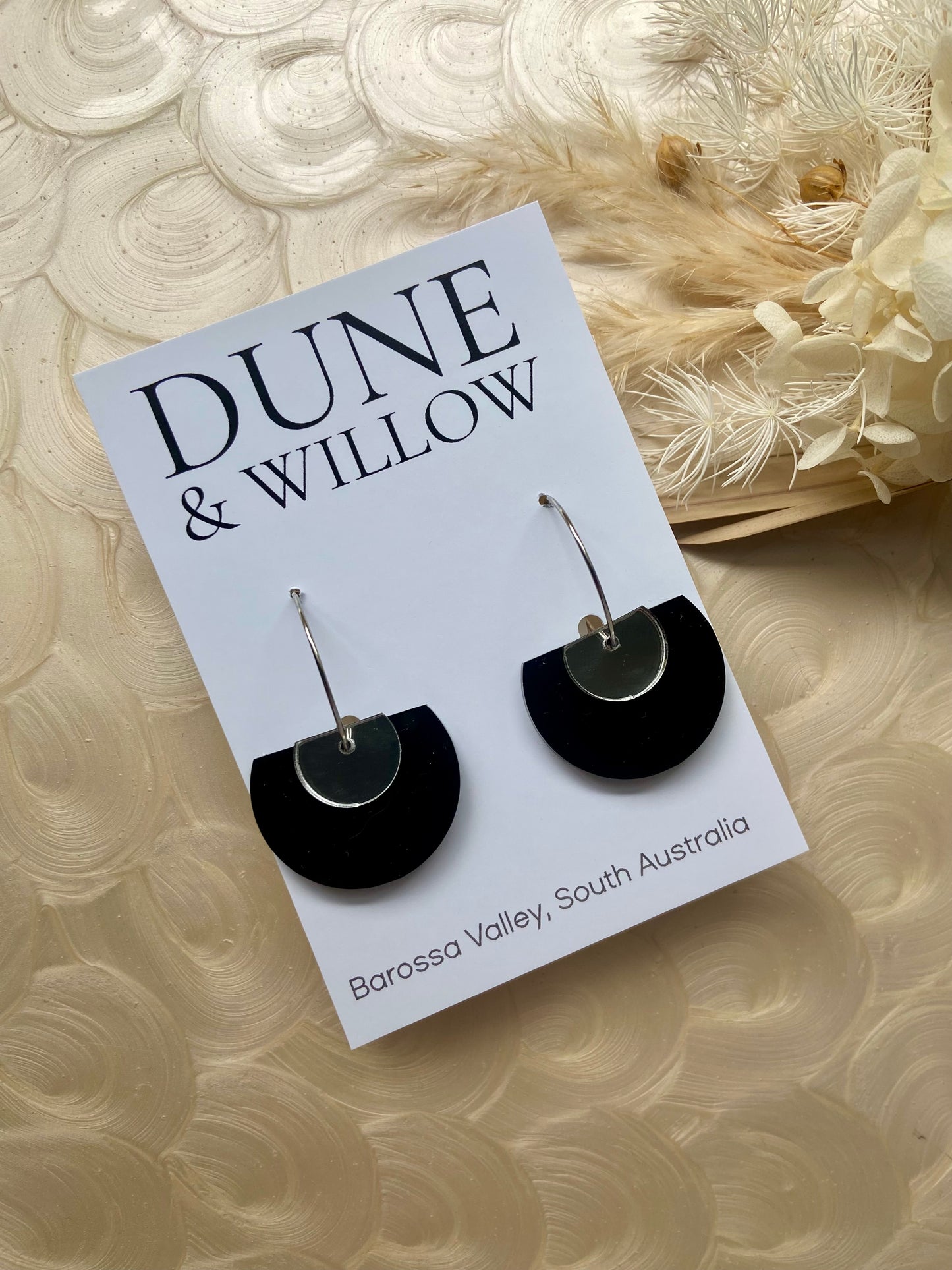 ELLERY DANGLES -black and silver