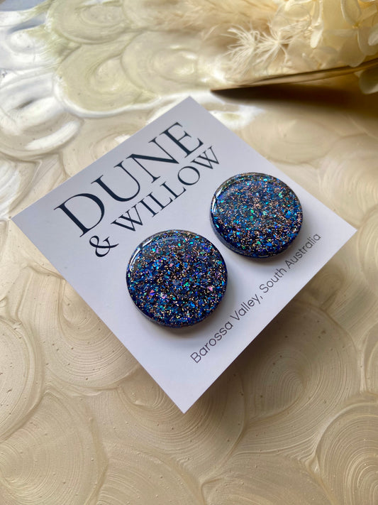 BLUE & COPPER STUDS -medium and large