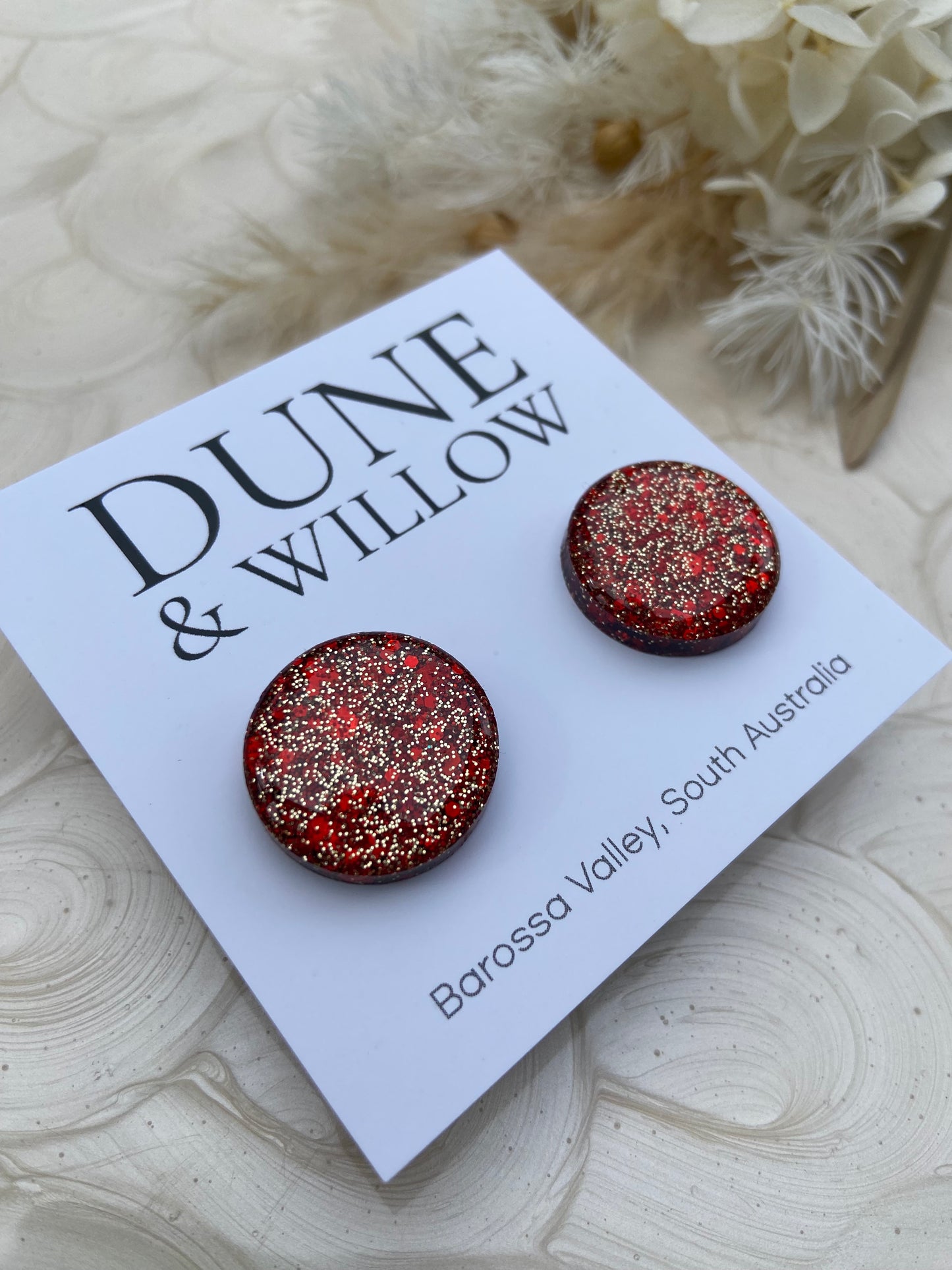 RED AND GOLD STUDS
