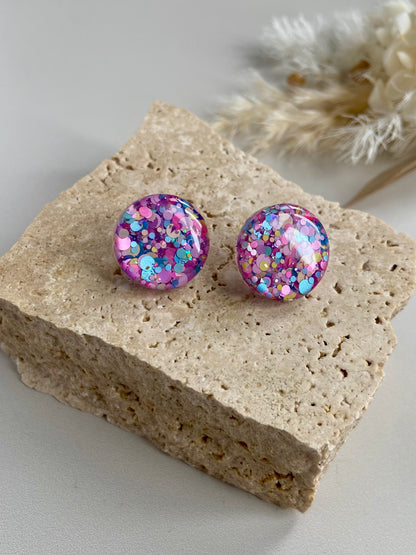 MERMAID CONFETTI STUDS -medium and large