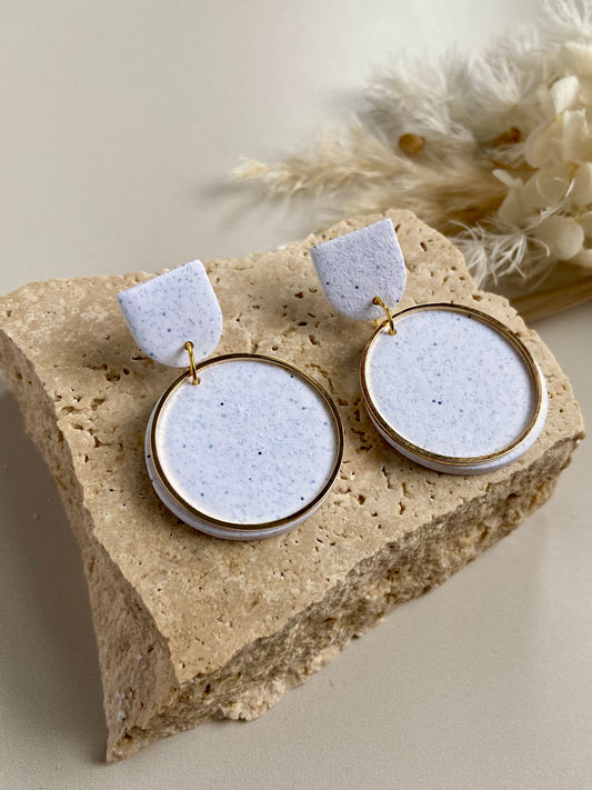 SOPHIA DANGLES -speckled white