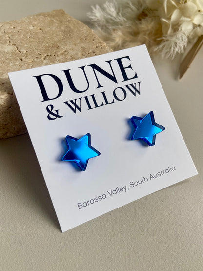 MIRROR XMAS STAR STUDS