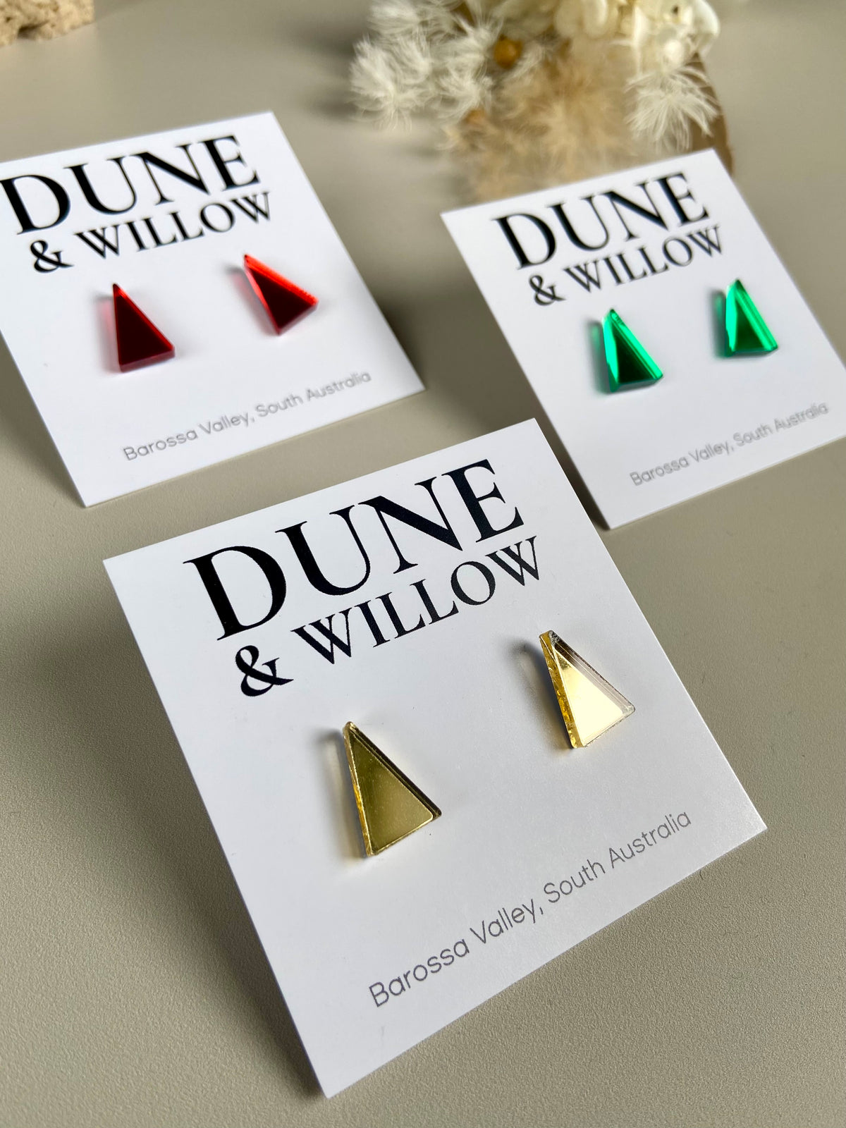MIRROR XMAS TREE STUDS