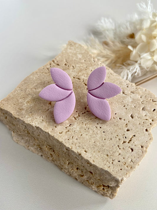 PETAL STUDS- dusky pink